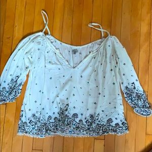 White flowy long-sleeve top!